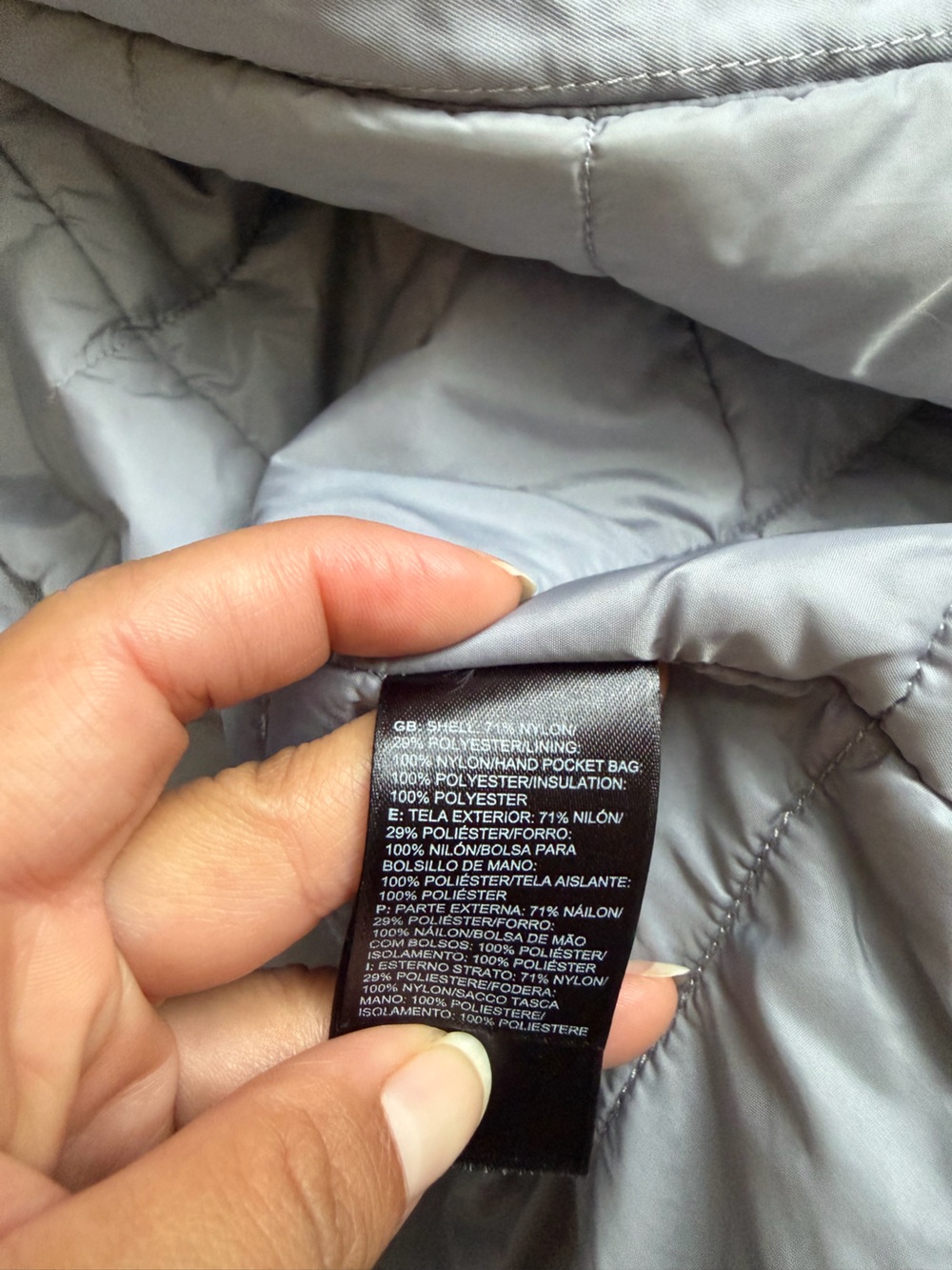 The North Face Hyvent Jacket Coat SZ L Full Zip Hooded Gray - Picture 6 of 8